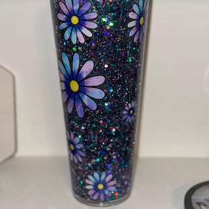 24oz plastic snow globe tumbler