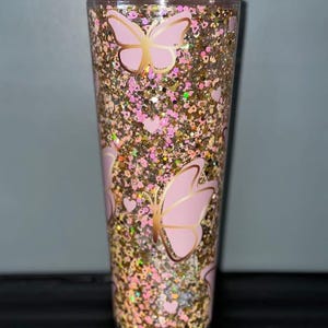 24oz plastic snow globe tumbler