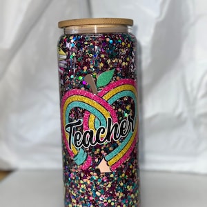 20oz glass snow globe tumbler