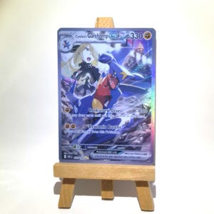 Cynthia and Garchomp / Knakrack ex - Handmade in Holo - Pokemon alternative Card