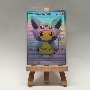 Psiana / Espeon Poncho portant Pikachu - Carte personnalisée faite à la main et Holo Pokemon