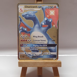 Charizard / Charizard Shiny GX - Carte Pokémon Proxy Métal