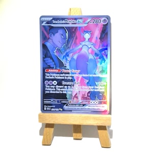 Mewtwo ex de la Team Rocket - Fait main en Holo - Carte alternative Pokémon