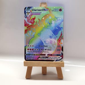 Glurak / Charizard V-Max Rainbow Art - Galaxy / Cosmo Holo - Tarjeta alternativa de Pokémon
