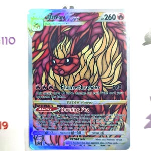 Flamara / Flareon VSTAR - Fait à la main en Holo - Carte personnalisée Pokemon