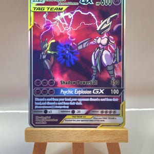 Shadow Mewtwo e Armored Mewtwo Tag Team GX - Fatto a mano in Holo - Carta personalizzata Pokemon
