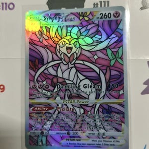 Feelinara / Sylveon VSTAR - Fait à la main en Holo - Carte personnalisée Pokemon