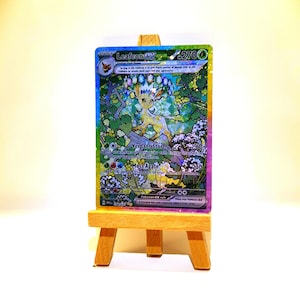 Folipurba ex Tera / Leafeon ex Tera - Fait main en Holo - Carte alternative Pokémon