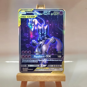 Armored Mewtwo & Armored Mew Tag Team GX - Handmade in Holo - Pokemon Custom Card