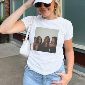 Custom Photo Baby Tee, Personalized Baby Tee, Crop Top with Custom Photo, Custom Graphic 90s Shirt, Picture Shirt, Custom Text y2k Shirt,Y2K