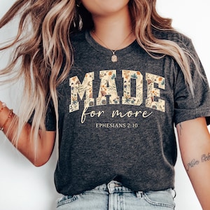 Camiseta con versículo bíblico, bonita camiseta cristiana para mujer, camiseta de Jesús, regalo cristiano, camiseta inspiradora de fe, camiseta de amor y gracia, camiseta religiosa