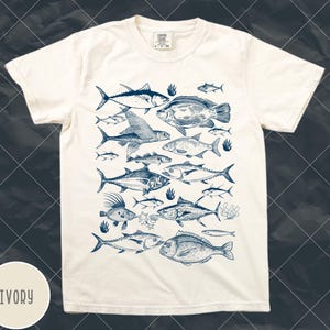 Vintage Fisch Tattoo Style T-Shirt, Bass-Liebhaber, Fischer Geschenke, Ozean-Shirt, Retro Fischer-Shirt Fisch-Shirt für Männer Bass-T-Shirt Fischer-T-Shirt z65