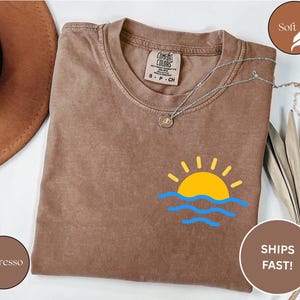 Zomershirt Comfort Colors®, strandshirts, zon-T-shirt, strandshirts, Sunhine-T-shirt, vakantie-T-shirt, bohozonshirt, strandshirt dames, strandshirt dames
