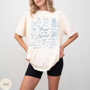 Fruit of the Spirit Shirt, Vintage Faith Apparel, Bible Verse Tee, Christian T-shirt for Women Men, Aesthetic Religious Gift for Her Him