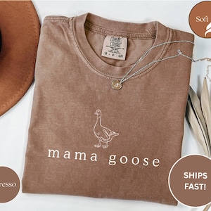 Mama Goose Silly Goose Comfort Colors®T-Shirt, Duck Mom TShirt, Goose Family Shirt, Duck Mama Gifts, Bird Lover, Gift for Mom