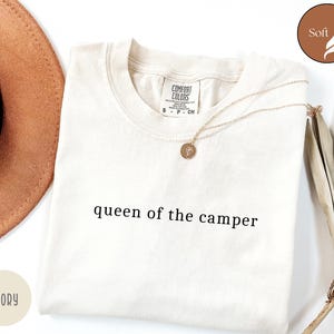 Comfort Colors Queen of the Camper Shirt, Camping RV T-shirt, Family Camping Shirt, Travel Shirt, Hiking Shirt, Road Trip Shirt z173