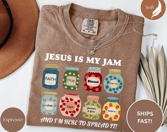 Jesus är min sylt, kristen skjorta, Jesus-skjorta, kristen gåva, Jesusälskare, present till kristen, rolig Jesus-skjorta, kristen mamma-t-shirt, religiös