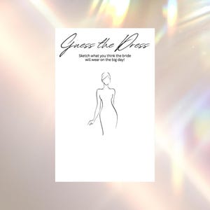 Guess the Dress | Instant Digital Download | Best Bridal Shower Games Downloadable