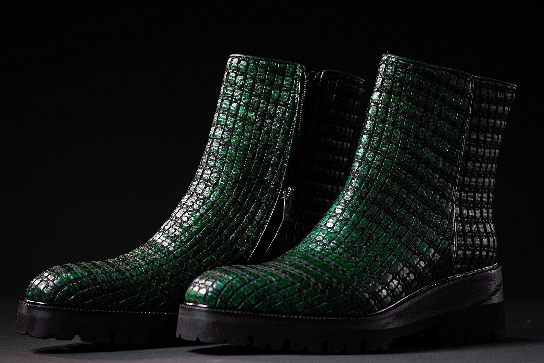 Painted Leather Boots UK