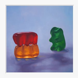 Gummy Bear Voyeur Art Print from oil painting threesome swinger erotic painting for bachelorette party LOL 画像 1