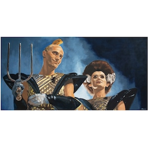 Riff Raff and Magenta - Art Print from oil painting - Great gift for Rocky Horror Picture Show fans and 70&#39;s musicals.