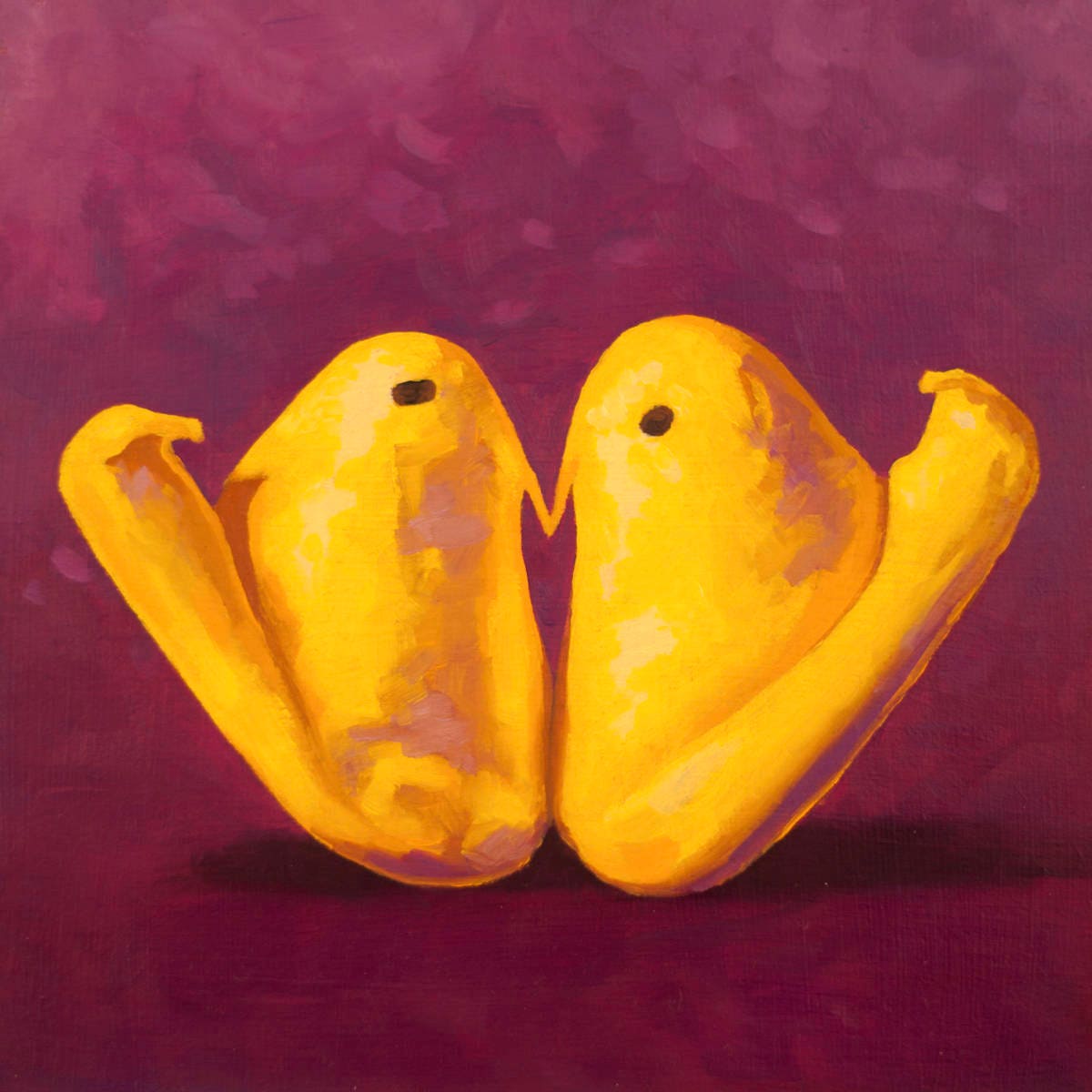 Marshmallow Peeps Art Print from oil painting Squishy peep Etsy