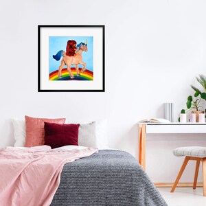 Gummy Bear Unicorn Art Print from original painting. Fun, gift for kids, adults and bronies who love, humor, friendship rainbows and candy image 9