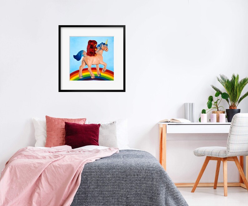 Gummy Bear Unicorn Art Print from original painting. Fun, gift for kids, adults and bronies who love, humor, friendship rainbows and candy image 9