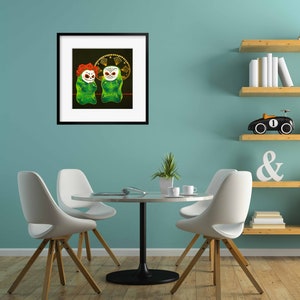 Gummy Bear Day Of The Dead art print from oil painting Dia de los Muertos creepy cute Mexican art print with sugar skull design image 9