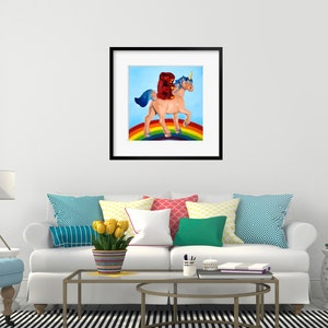 Gummy Bear Unicorn Art Print from original oil painting Gift for kids adults LGBT or a brony who loves My Little Pony image 4