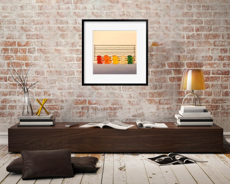 Gummy Bear Line Up Art Print from oil painting - lawyer gift law enforcement and fans of movie parody and The Usual Suspects. image 6