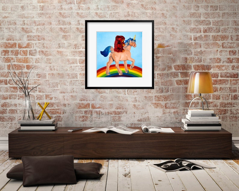 Gummy Bear Unicorn Art Print from original painting. Fun, gift for kids, adults and bronies who love, humor, friendship rainbows and candy image 10