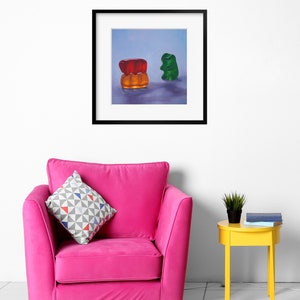 Gummy Bear Voyeur Art Print from oil painting threesome swinger erotic painting for bachelorette party LOL image 5