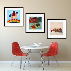 Gummy Bear Art Set of 3 Prints from oil paintings 3 piece wall art makes great baby gift or for my little pony brony 画像 10