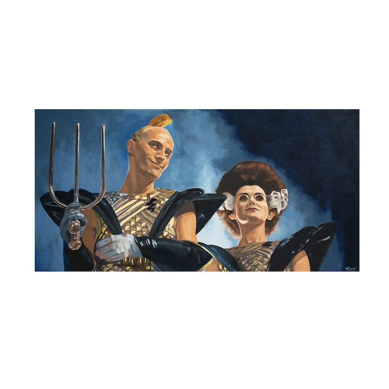 Rhps Riff Raff 70s Riff Raff and Magenta - Art Print From Oil Painting - Great Gift for ...