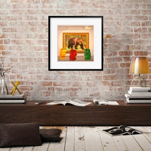 Gummy Bear Museum Art Print from oil painting artist bear painting is a funny art professor or art student gift image 7