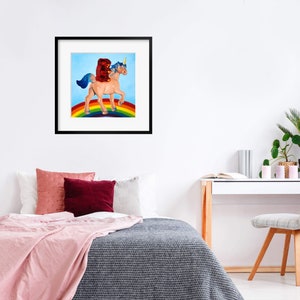 Gummy Bear Unicorn Art Print from original oil painting Gift for kids adults LGBT or a brony who loves My Little Pony image 8