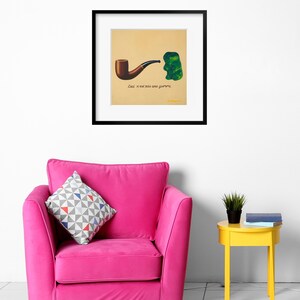 Gummy Bear Magritte Art Print from oil painting Pop surrealism parody gift for the pipe smoking art teacher in your life image 8