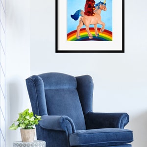 Gummy Bear Unicorn Art Print from original painting. Fun, gift for kids, adults and bronies who love, humor, friendship rainbows and candy image 8