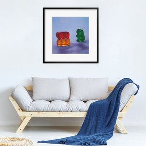 Gummy Bear Voyeur Art Print from oil painting threesome swinger erotic painting for bachelorette party LOL image 6