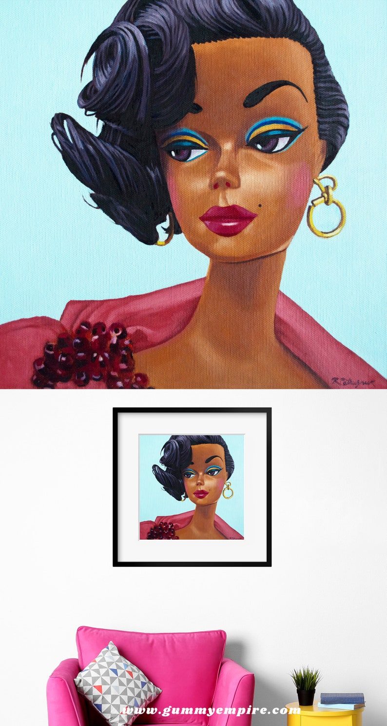 vintage barbie wall art