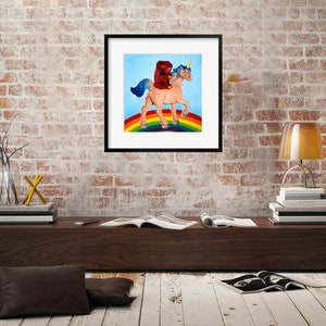 Gummy Bear Unicorn Art Print from original oil painting Gift for kids adults LGBT or a brony who loves My Little Pony image 10