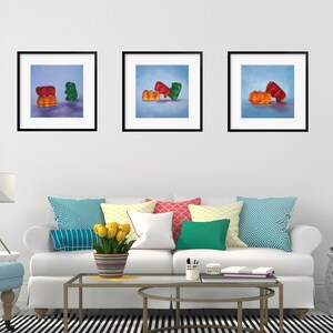 Gummy Bear Art Set of 3 Prints from oil painting Sex positive polyamory kinky art for honeymoon gifts or bachelorette party image 10