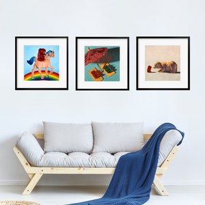 Gummy Bear Art Set of 3 Prints from oil paintings 3 piece wall art makes great baby gift or for my little pony brony 画像 3