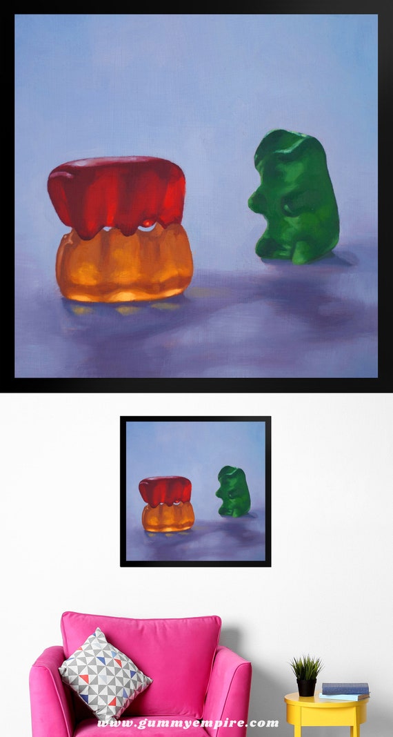 Gummy Bear Voyeur Framed Art Print From Oil Painting Ready picture