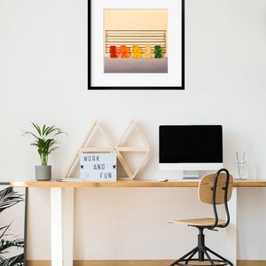 Gummy Bear Line Up Art Print from oil painting - lawyer gift law enforcement and fans of movie parody and The Usual Suspects. image 5