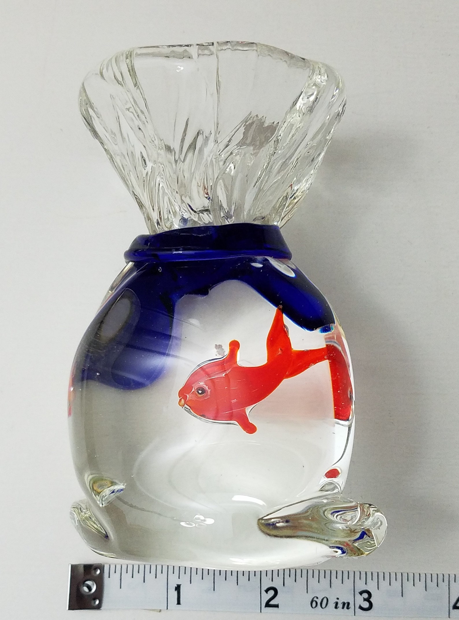 Murano Italian Art Glass Gold Fish in Bag Made in Venice Etsy