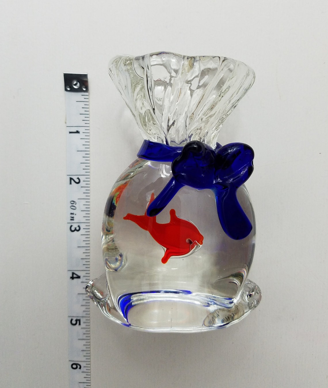 Murano Italian Art Glass Gold Fish in Bag Made in Venice Etsy