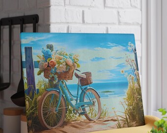 Beach Scene Glass Cutting Board, Coastal Kitchen Decor, Gift for Friends, Housewarming, Summer Vibes, Artisan Cookware