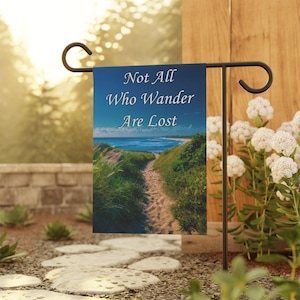 Garden Banner, Home Decor, Outdoor Flag, Garden Decoration, Inspirational Quote Banner, Landscape Garden Flag